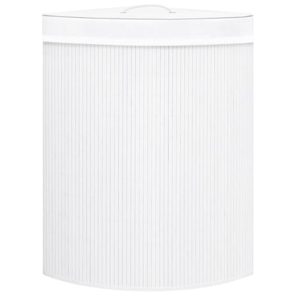 Bamboo Corner Laundry Basket White 60 L