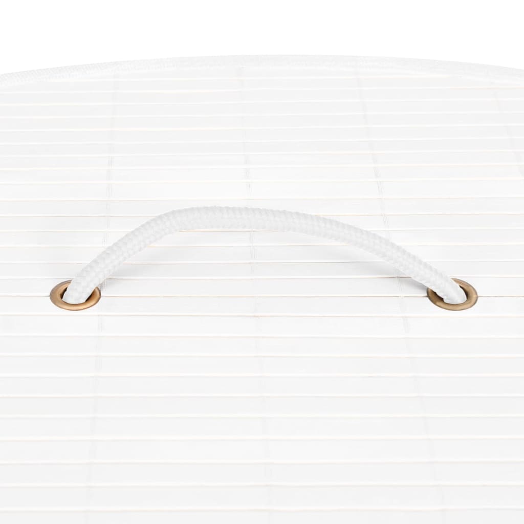 Bamboo Corner Laundry Basket White 60 L