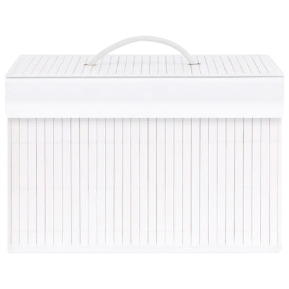 Bamboo Storage Boxes 4 pcs White
