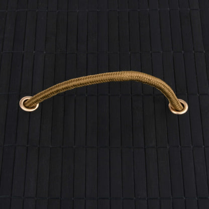 Bamboo Storage Boxes 4 pcs Black