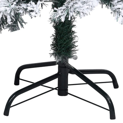 Artificial Christmas Tree with Flocked Snow Green 240 cm PVC