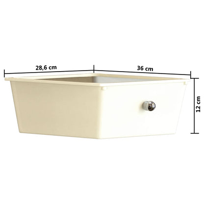 XXL 15-Drawer Mobile Storage Trolley White Plastic