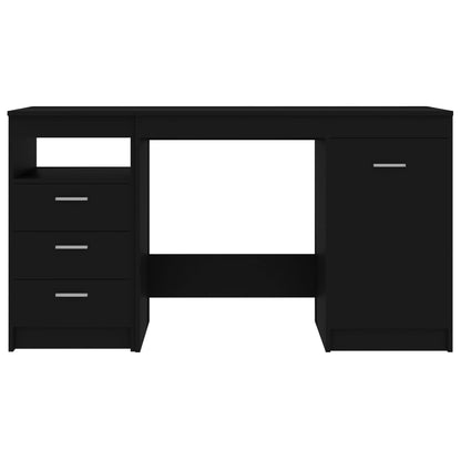 Desk Black 140x50x76 cm Engineered Wood
