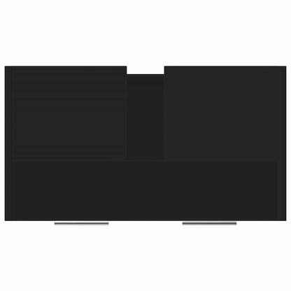 Bathroom Cabinet Black 60x33x61 cm Engineered Wood