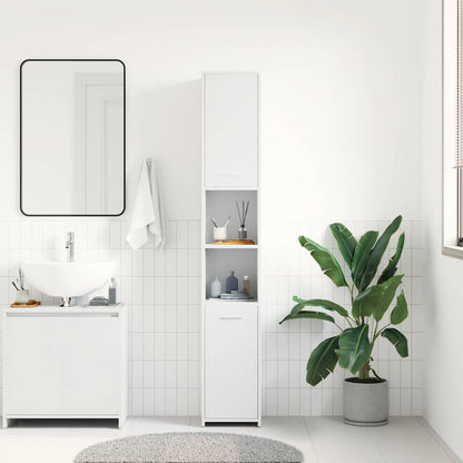 Bathroom Cabinet White 30x30x183.5 cm Engineered Wood