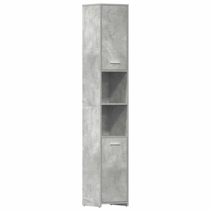 Bathroom Cabinet Concrete Grey 30x30x183.5 cm Engineered Wood