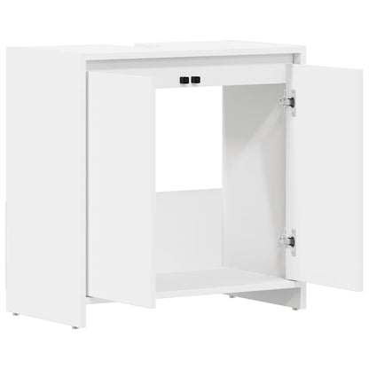 Bathroom Cabinet White 60x33x61 cm Engineered Wood