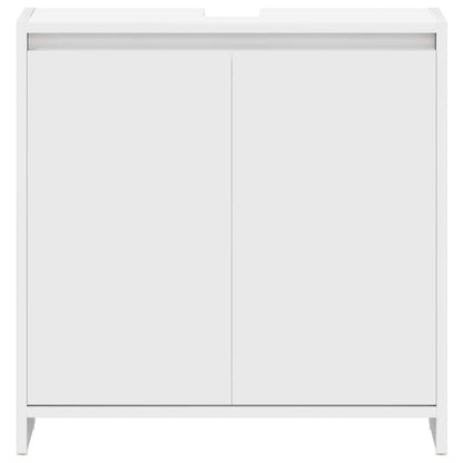 Bathroom Cabinet White 60x33x61 cm Engineered Wood