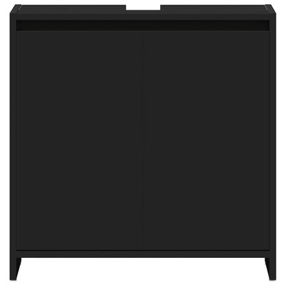 Bathroom Cabinet Black 60x33x61 cm Engineered Wood