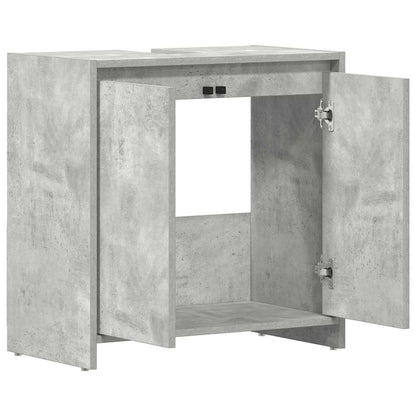 Bathroom Cabinet Concrete Grey 60x33x61 cm Engineered Wood
