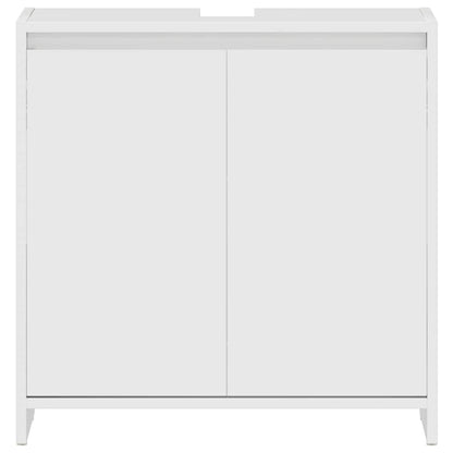 Bathroom Cabinet High Gloss White 60x33x61 cm Engineered Wood