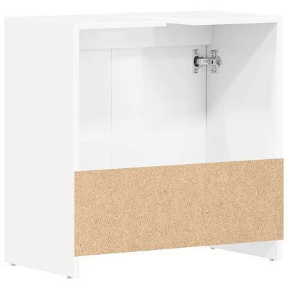 Bathroom Cabinet High Gloss White 60x33x61 cm Engineered Wood