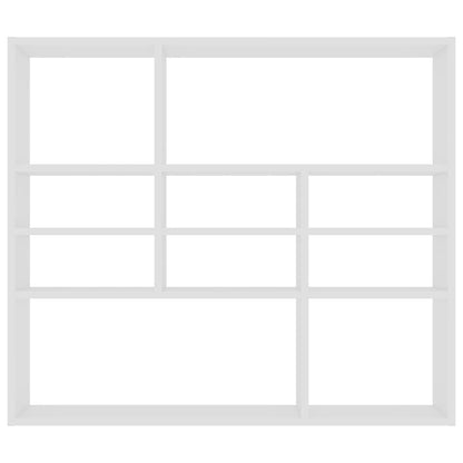 Wall Shelf White 90x16x78 cm Engineered Wood