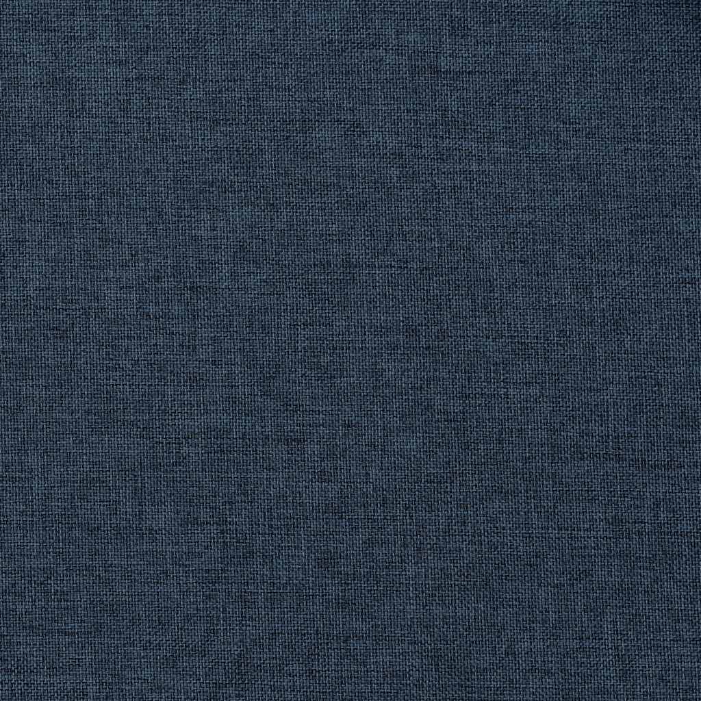 Linen-Look Blackout Curtains with Hooks 2 pcs Blue 140x225 cm
