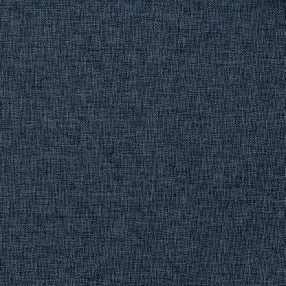 Linen-Look Blackout Curtains with Hooks 2 pcs Blue 140x225 cm