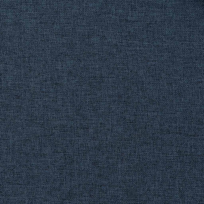 Linen-Look Blackout Curtains with Hooks 2 pcs Blue 140x245 cm