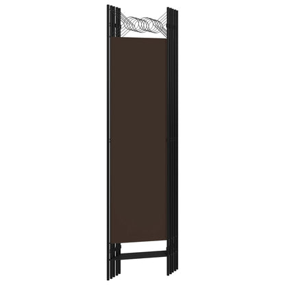 5-Panel Room Divider Brown 200x180 cm