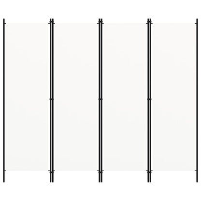 4-Panel Room Divider White 200x180 cm