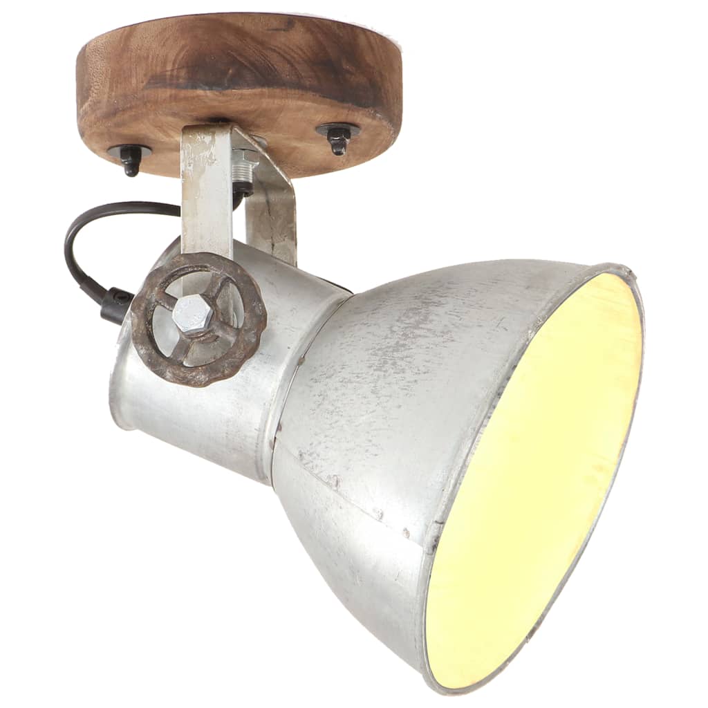 Industrial Wall/Ceiling Lamps 2 pcs Silver 20x25 cm E27