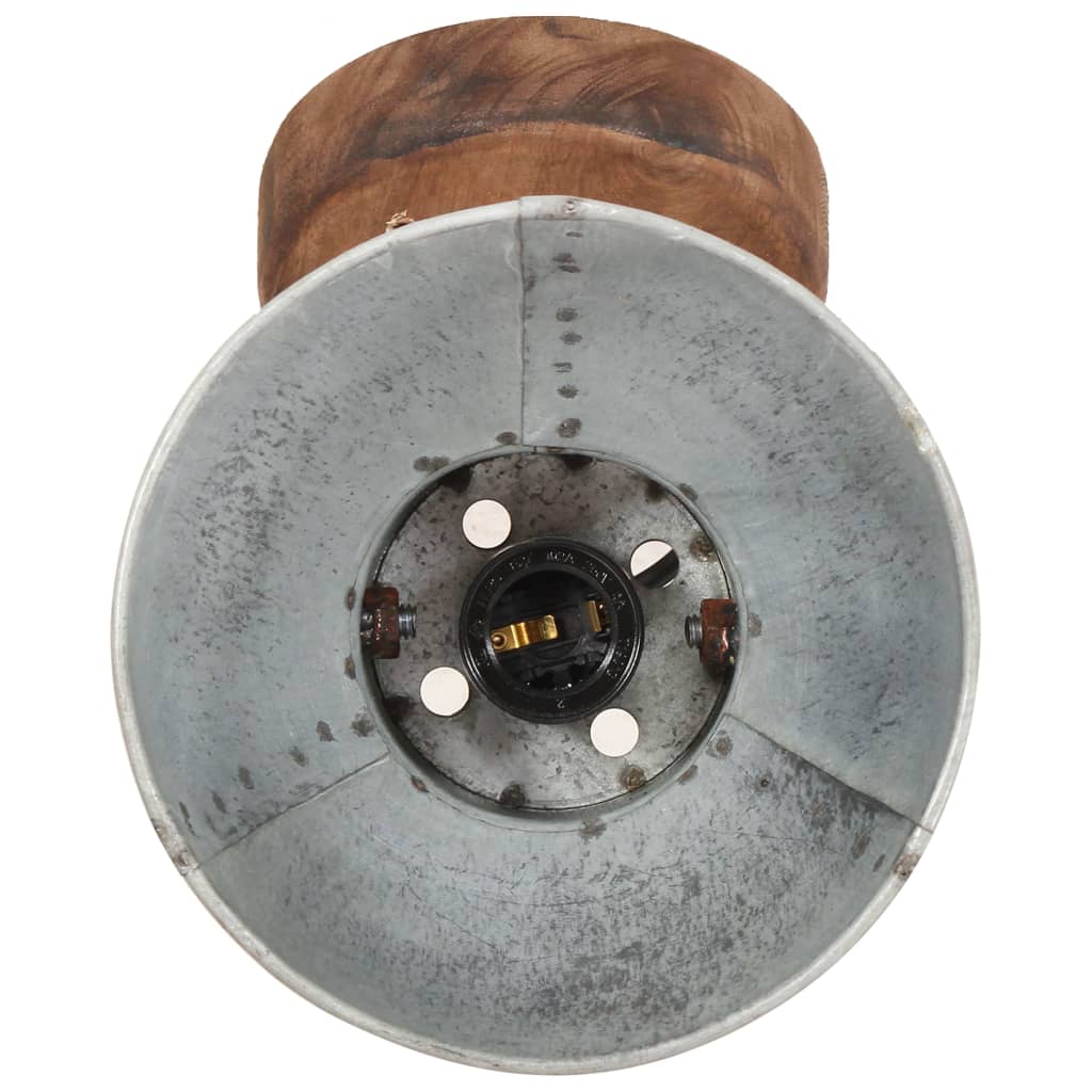 Industrial Wall/Ceiling Lamps 2 pcs Silver 20x25 cm E27