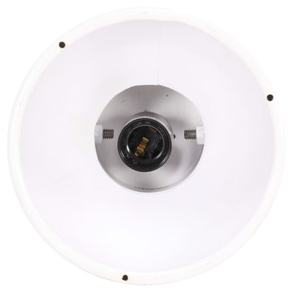 Industrial Ceiling Lamp White E27 Mango Wood