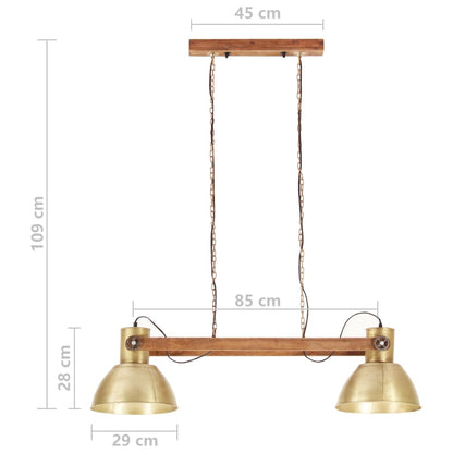 Industrial Hanging Lamp 25 W Brass 109 cm E27