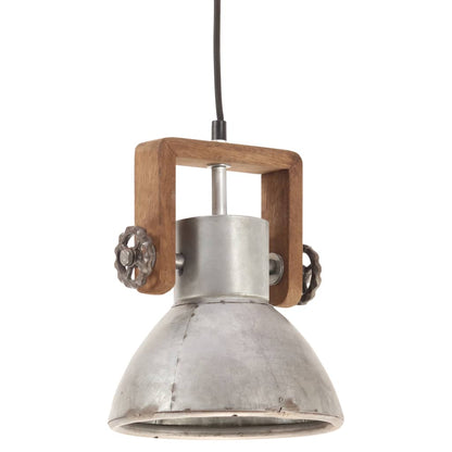Industrial Hanging Lamp 25 W Silver Round 19 cm E27