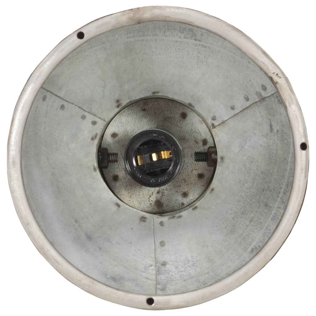 Industrial Hanging Lamp 25 W Silver Round 19 cm E27