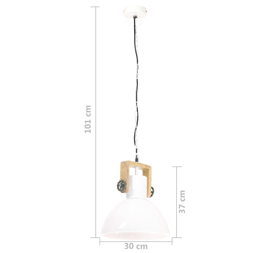 Industrial Hanging Lamp 25 W White Round 30 cm E27