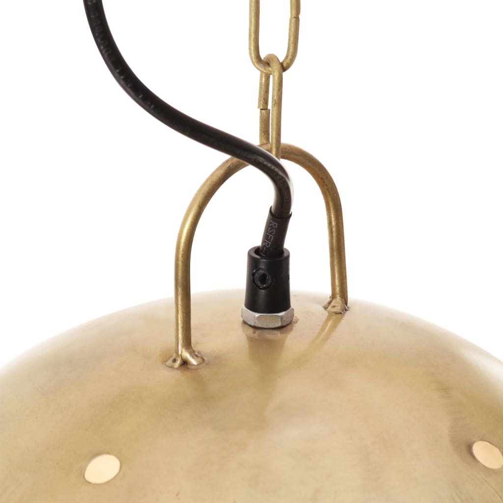 Industrial Hanging Lamp 25 W Brass Round 42 cm E27