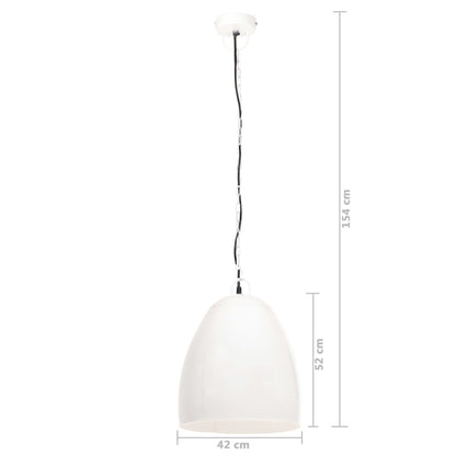 Industrial Hanging Lamp 25 W White Round 42 cm E27