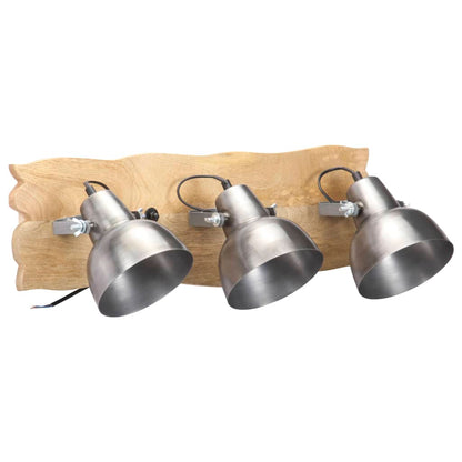Industrial Wall Lamp Silver 68x23 cm E27 Mango Wood