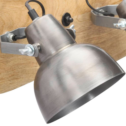 Industrial Wall Lamp Silver 68x23 cm E27 Mango Wood