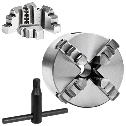 4 Jaw Self-Centering Lathe Chuck 80 mm Steel