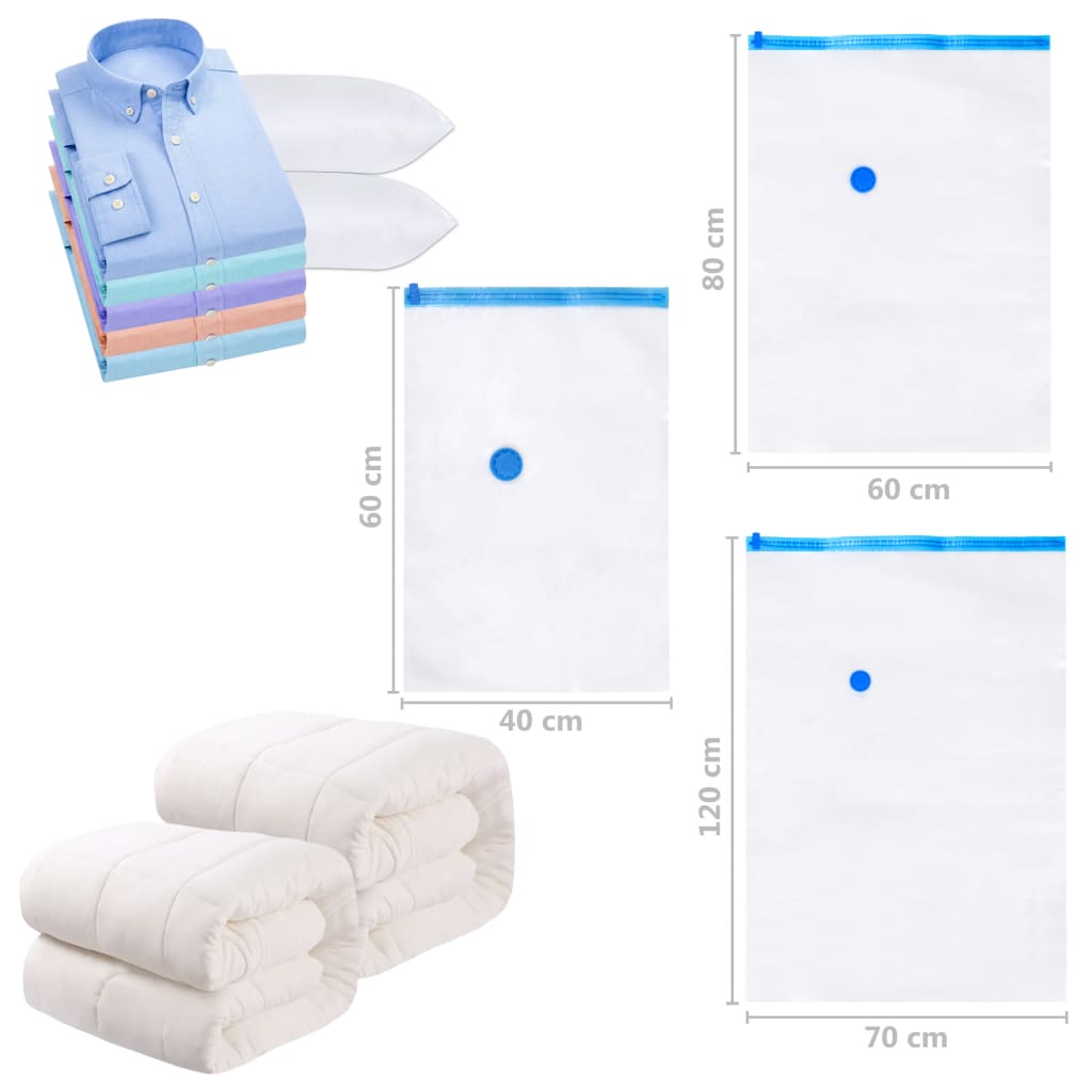 Vacuum Travel Storage Bags Clothing Bags 60x40 cm 20 pcs