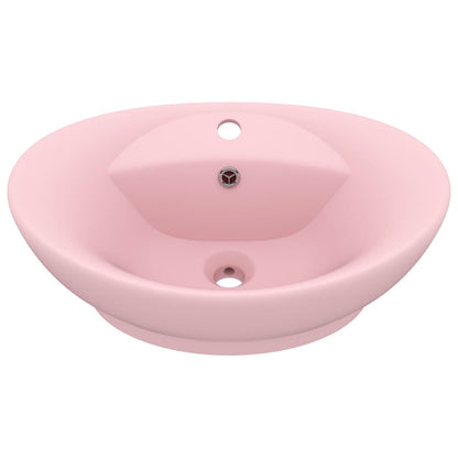 Luxury Basin Overflow Oval Matt Pink 58.5x39 cm Ceramic