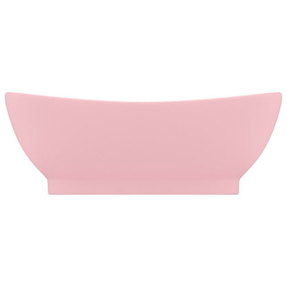 Luxury Basin Overflow Oval Matt Pink 58.5x39 cm Ceramic