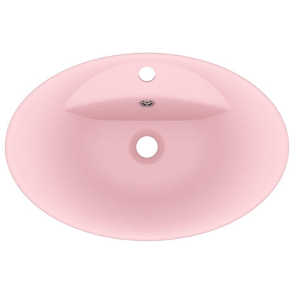 Luxury Basin Overflow Oval Matt Pink 58.5x39 cm Ceramic