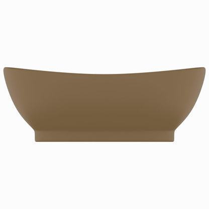 Luxury Basin Overflow Oval Matt Cream 58.5x39 cm Ceramic