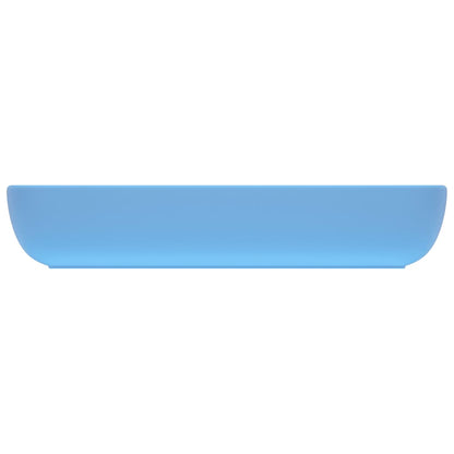 Luxury Basin Rectangular Matt Light Blue 71x38 cm Ceramic