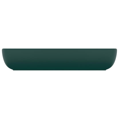 Luxury Basin Rectangular Matt Dark Green 71x38 cm Ceramic