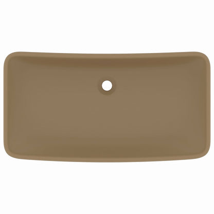 Luxury Basin Rectangular Matt Cream 71x38 cm Ceramic