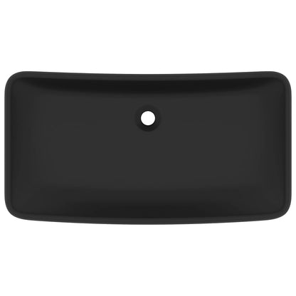 Luxury Basin Rectangular Matt Black 71x38 cm Ceramic