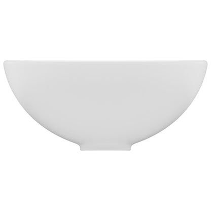 Luxury Bathroom Basin Round Matt White 32.5x14 cm Ceramic