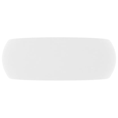 Luxury Wash Basin Round Matt White 40x15 cm Ceramic