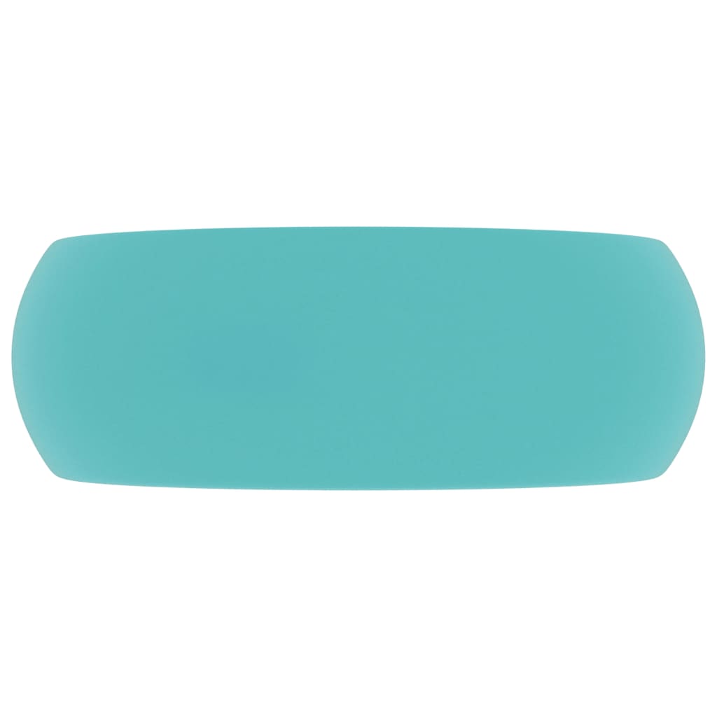 Luxury Wash Basin Round Matt Light Green 40x15 cm Ceramic