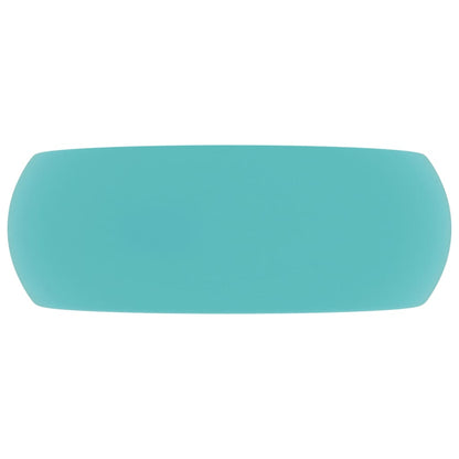 Luxury Wash Basin Round Matt Light Green 40x15 cm Ceramic