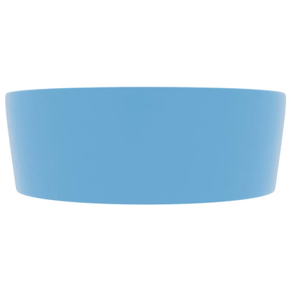 Luxury Wash Basin with Overflow Matt Light Blue 36x13 cm Ceramic