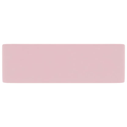 Luxury Wash Basin Matt Pink 41x30x12 cm Ceramic