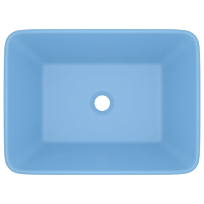 Luxury Wash Basin Matt Light Blue 41x30x12 cm Ceramic